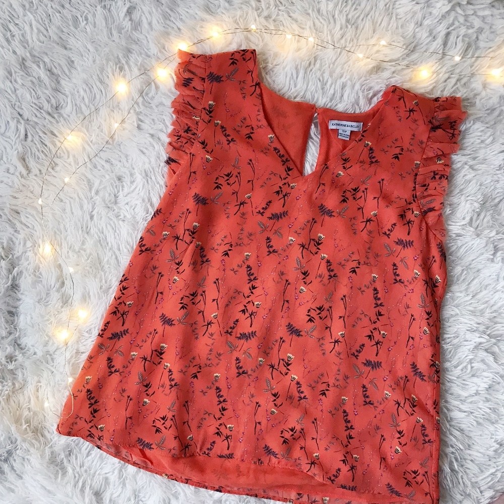 ◦ KATHERINE BARCLAY ◦ Floral orange blouse
